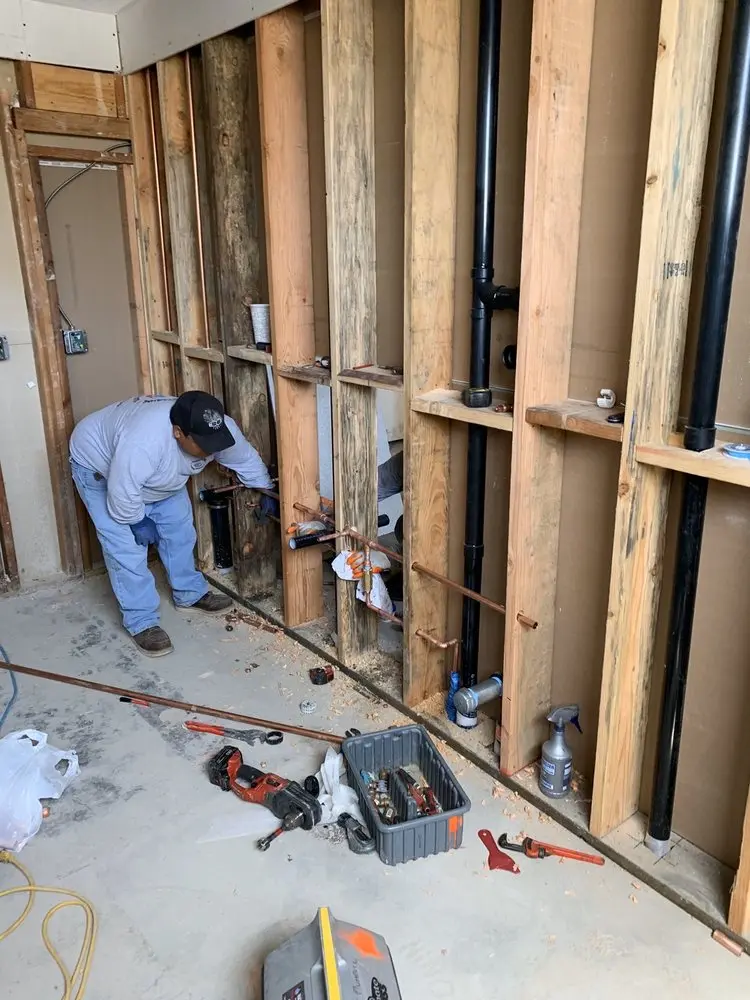 Commercial rough-in plumbing for Water Heater Replacement in Offutt Village